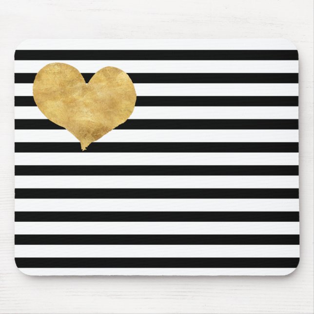 Heart of gold in french style mouse mat (Front)