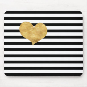 Heart of gold in French style  Mouse Mat