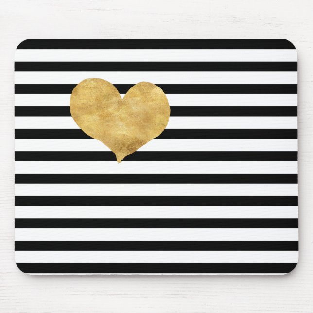 Heart of gold in French style  Mouse Mat (Front)