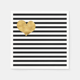 Heart of gold in french style napkin