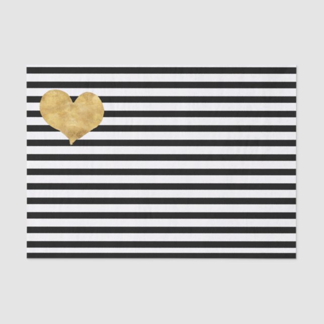 Heart of gold in french style   tissue paper (Front)