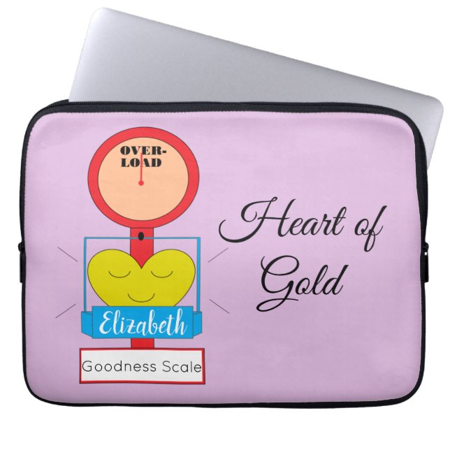 Heart of Gold Laptop Sleeve (Front)