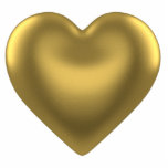Heart of Gold Ornament Photo Sculpture Decoration<br><div class="desc">Acrylic photo sculpture ornament with an image of a gold heart. See matching heart-shaped ceramic ornament and acrylic photo sculpture pin,  keychain and magnet. See the entire Valentine’s Day Ornament collection under the HOME category in the HOLIDAYS section.</div>