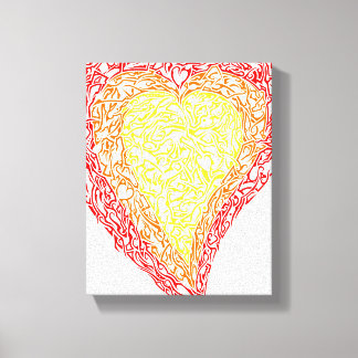 Heart of Gold Wrapped Canvas