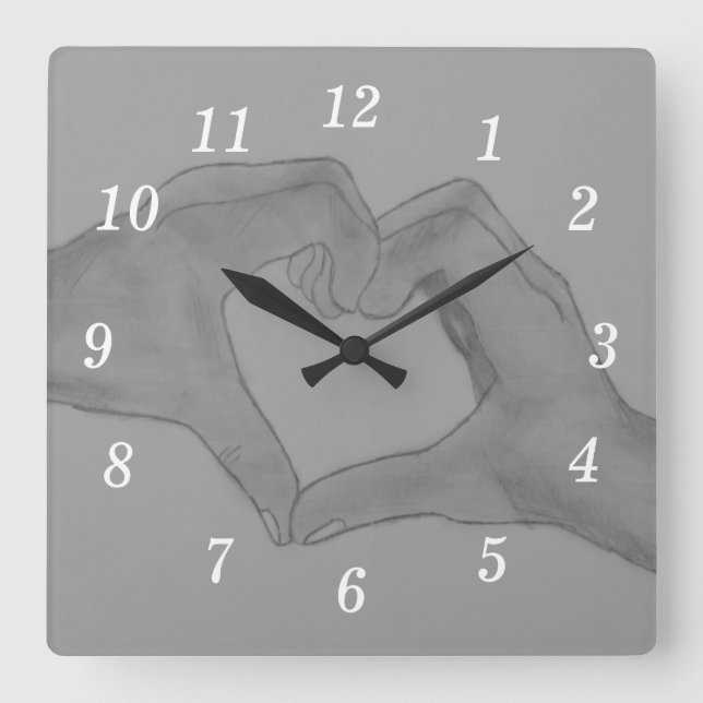 Heart Of Hands Wall Clock (Front)