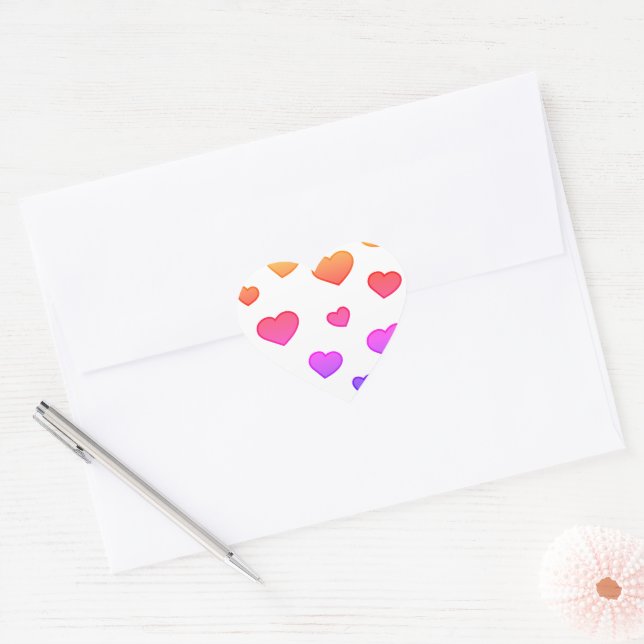 Heart of Hearts Heart Sticker (Envelope)
