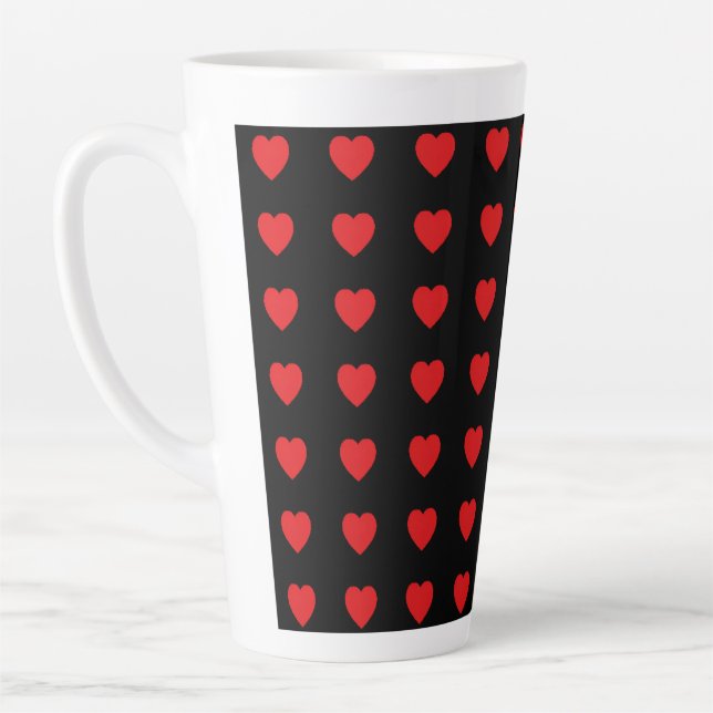 Heart of Hearts Latte Mug; Large/Small Available Mug (Left)