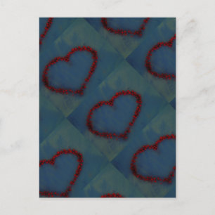 Heart of holly berries postcard