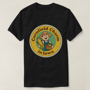 Heart of Iowa_ Cornfield Charm Vintage Style T-Shirt