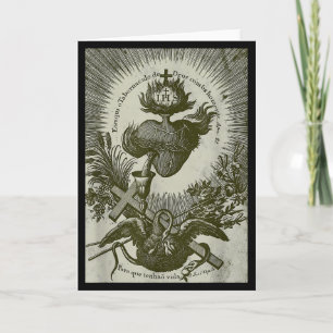 Heart Of Jesus Chalice And Sacred Antique Catholic Card