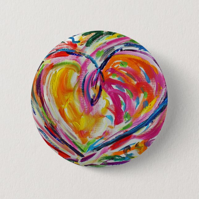 Heart of Joy Button or Pin (Front)