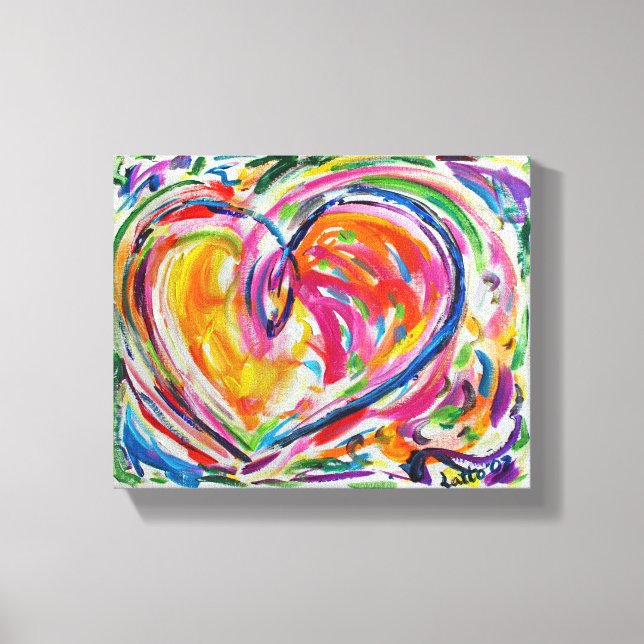 Heart of Joy Painting Canvas Art Print (Front)