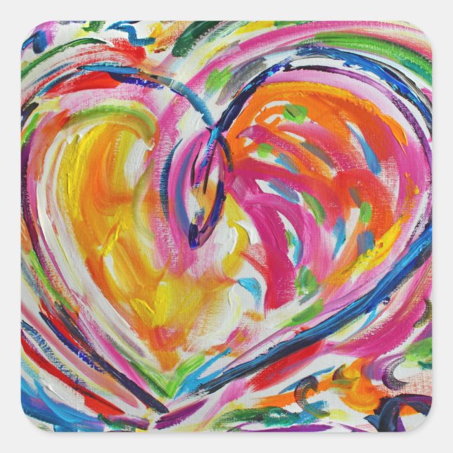 Heart of Joy Painting Stickers Art Labels (Front)