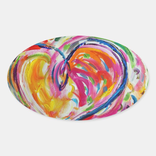 Heart of Joy Painting Stickers Art Labels (Front)