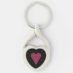 'Heart of Life', 3D, Red. Key Ring