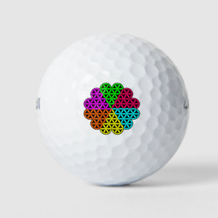Heart of Life X 6 -Flower of Heart - Vector Golf Balls