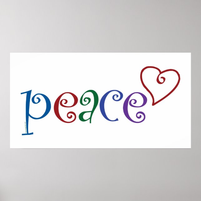 Heart of Love, Peace Poster (Front)