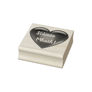 Heart of love Scottish Gaidhlig Slainte Mhath! Rubber Stamp