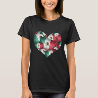 Heart of Mexican Flags T-Shirt