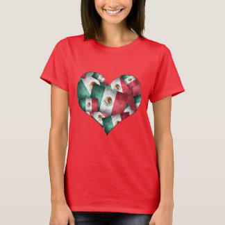 Heart of Mexican Flags T-Shirt