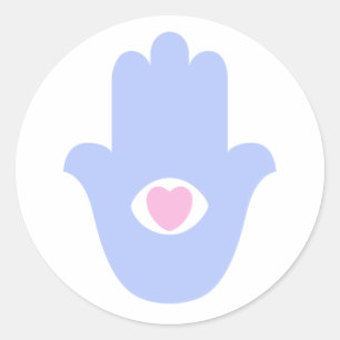 Heart of Miriam Hamsa Classic Round Sticker