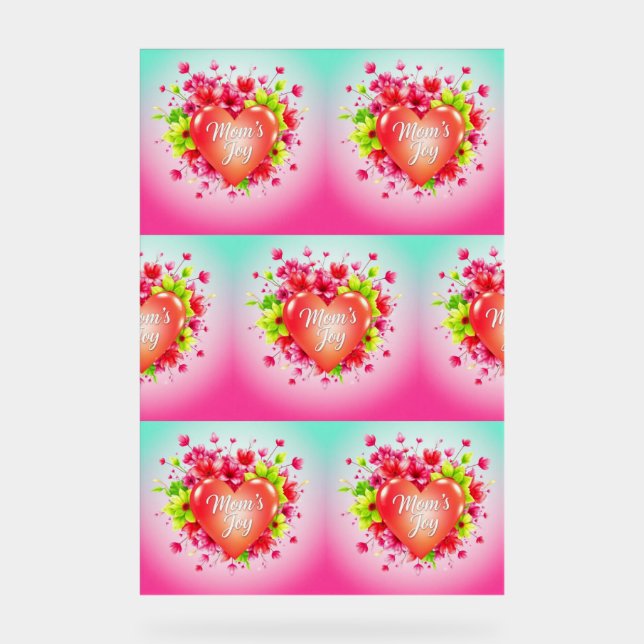 Heart of Mum’s Radiant Joy Acrylic Sign (Front)