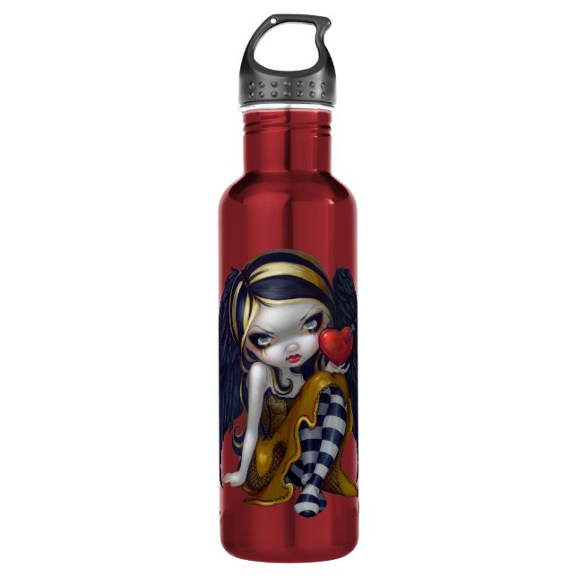 Heart of Nails gothic valentine angel 710 Ml Water Bottle (Front)