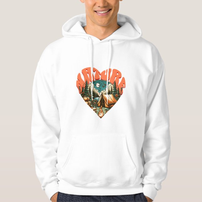 "Heart of Nature" Hoodie: A love of camping and tr Hoodie (Front)