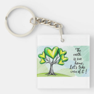 Heart of Nature - Let's Protect Our World! Key Ring