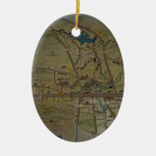 Heart of New Braunfels, Texas Ceramic Tree Decoration