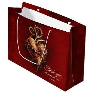 Heart of passion romance and love. large gift bag