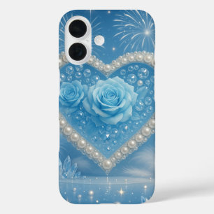 Heart of Pearls and Blue Roses iPhone Case – Fanta