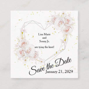Heart of Roses Save the Date Announcement 