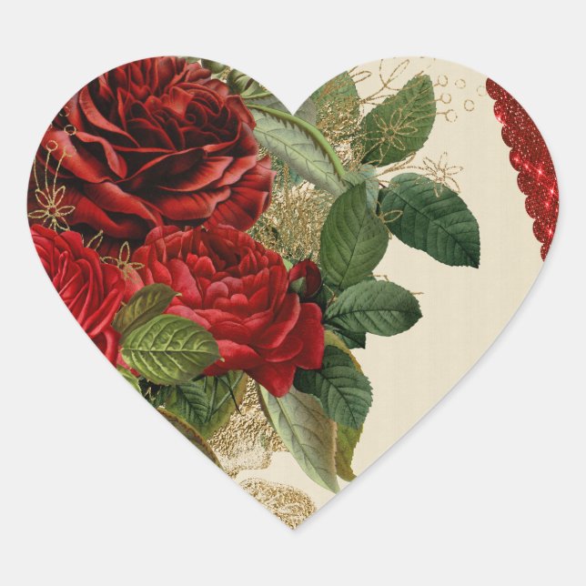 heart of roses stickers (Front)