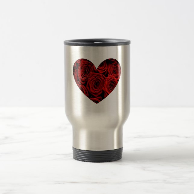 Heart of Roses Travel Mug (Center)