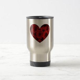 Heart of Roses Travel Travel Mug