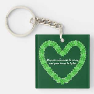 Heart Of Shamrocks Key Ring