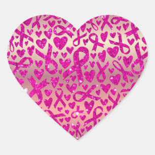 Heart of Support Against Breast Cancer Sticker