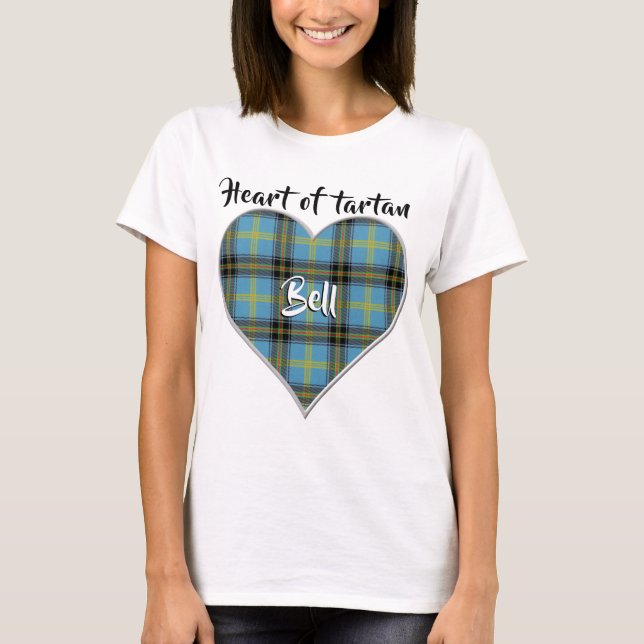 Heart of Tartan Clan Bell Plaid T-Shirt (Front)