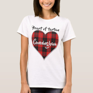 Heart of Tartan Clan Cunningham Plaid T-Shirt