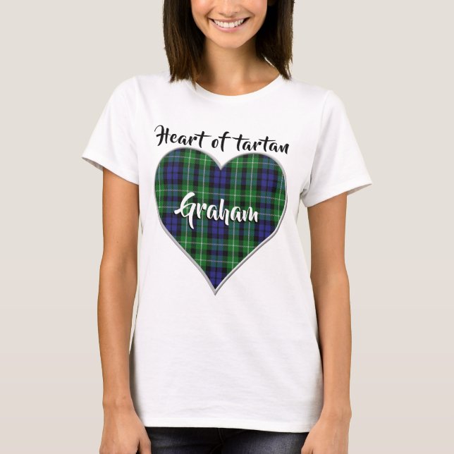 Heart of Tartan Clan Graham Plaid T-Shirt (Front)