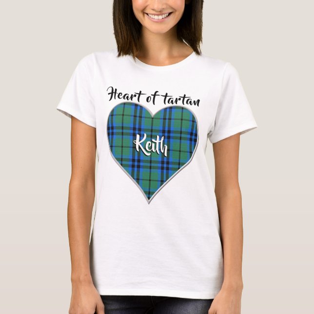 Heart of Tartan Clan Keith Plaid T-Shirt (Front)