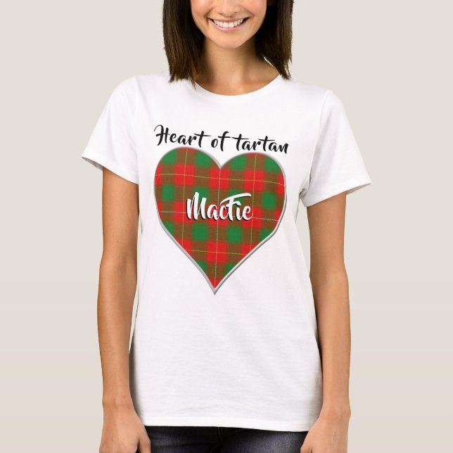 Heart of Tartan Clan MacFie Plaid T-Shirt (Front)