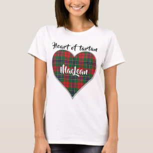 Heart of Tartan Clan MacLean Red Plaid T-Shirt