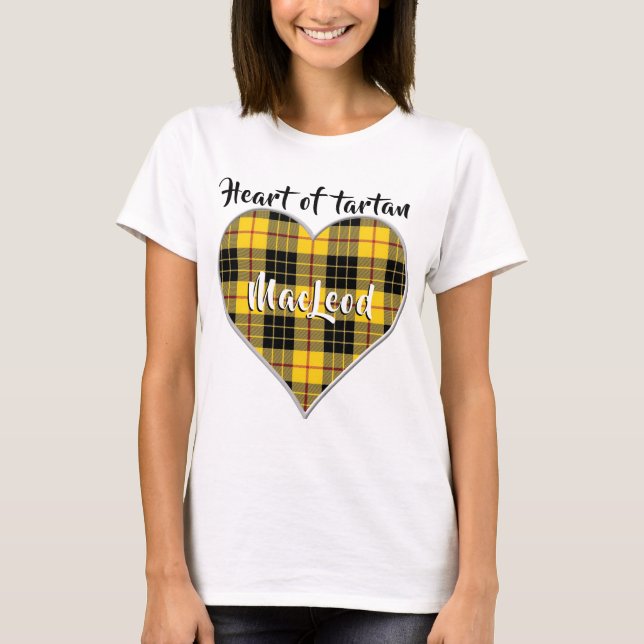 Heart of Tartan Clan MacLeod of Lewis Plaid T-Shirt (Front)