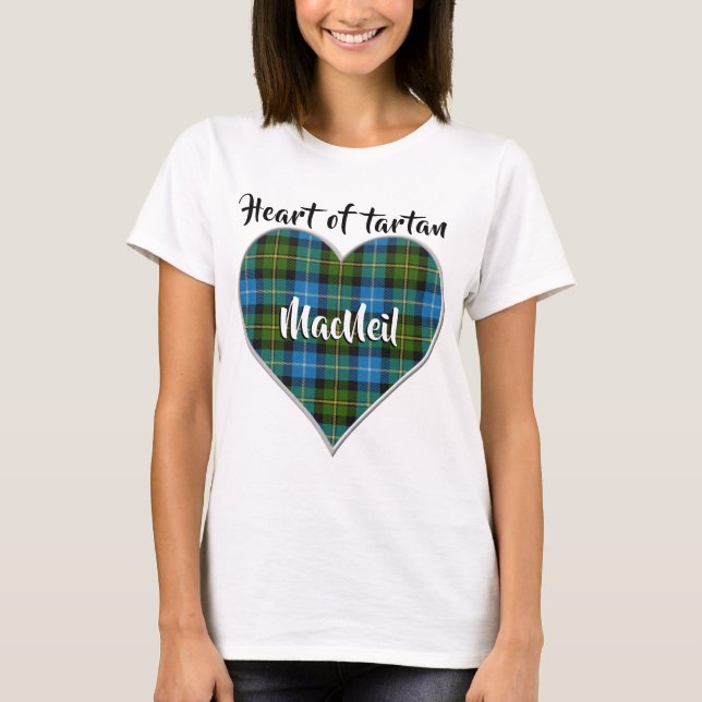 Heart of Tartan Clan MacNeil Plaid T-Shirt (Front)