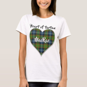 Heart of Tartan Clan MacRae Hunting Plaid T-Shirt