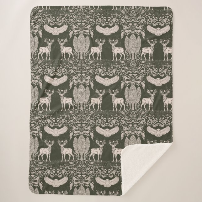Heart of the Forest Sherpa Blanket (Front)