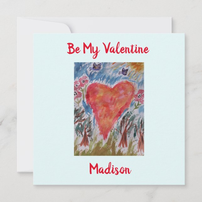 Heart of the Planet Flat Valentine Card (Front)