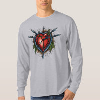 Heart of Thorns and Arrows-Old School Tattoo-Style